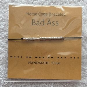 Handmade Morse Code Bracelet - Silver